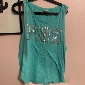 PINK | cutoff tank top